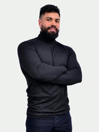 Suéter Masculino Canelada Ribana Gola Alta
