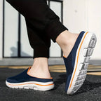 Tênis Casual Masculino Slip On Antiodor Ortopédico Azul