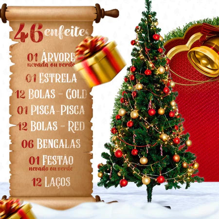 Arvore de Natal 2025 kit completo