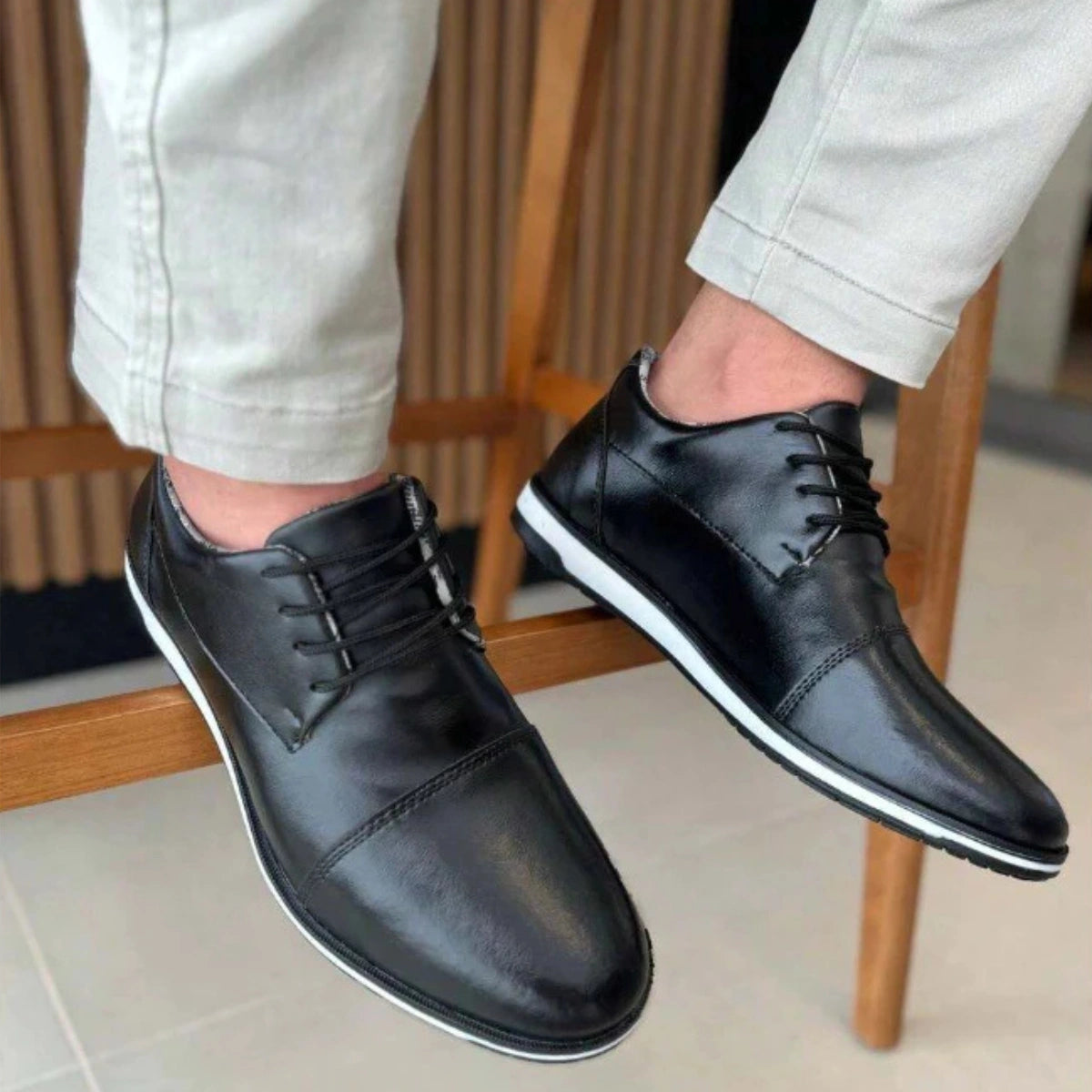 Sapato Masculino De Couro Revere Italian