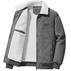 Jaqueta Masculina Casaco Casual Interior de Veludo Cor Solida