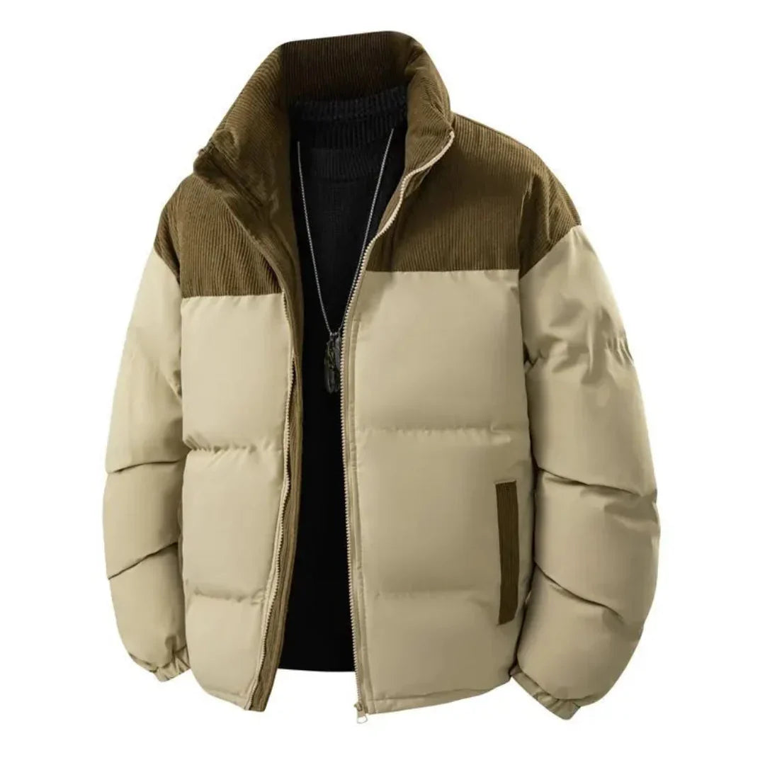 Jaqueta Térmica Masculina Alpine Block| Forro Quente + Estilo Premium