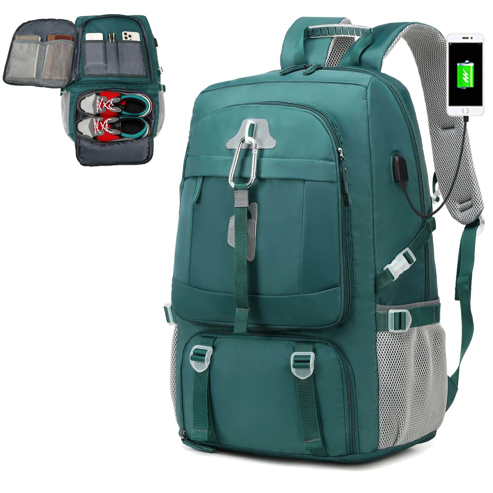 Mochila de Viagem 50L a Prova D'Água e Leve
