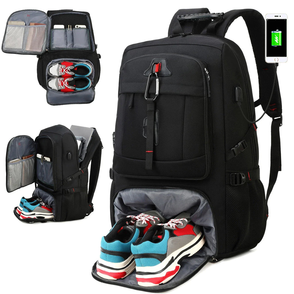 Mochila de Viagem 50L a Prova D'Água e Leve