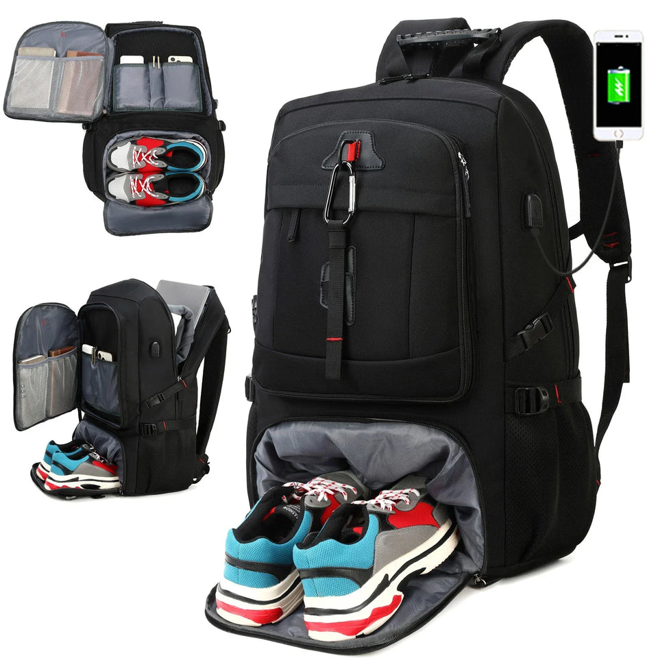 Mochila de Viagem 50L a Prova D'Água e Leve