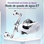 Carretilha De Pesca Esquerda Ou Direita 17+1 Rolamentos 10kg 7.2:1 Branco