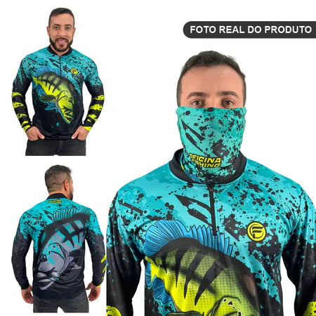 Kit Camisa Tucunaré + Bandana C/ Proteção Térmica Uv500