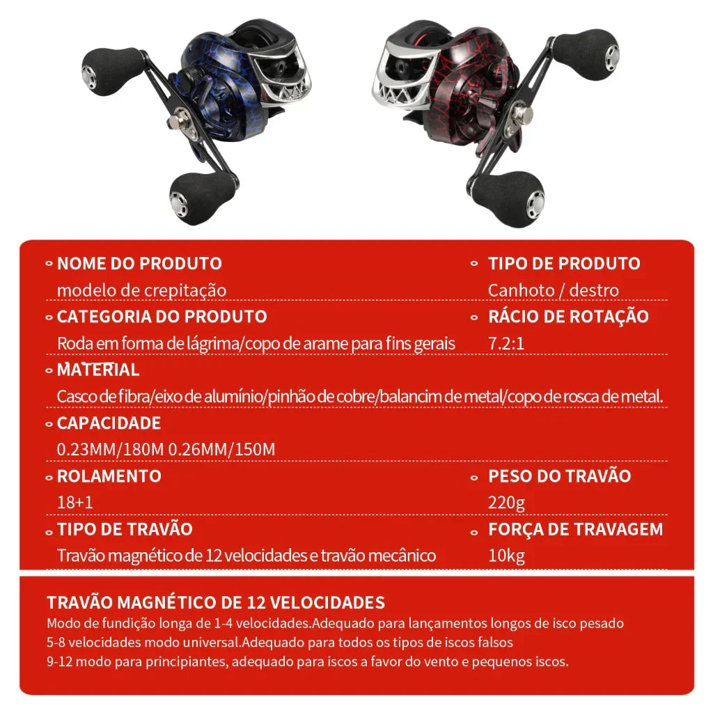 Carretilha de Pesca 19+1 Rolamentos 10KG Drag