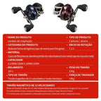 Carretilha de Pesca 19+1 Rolamentos 10KG Drag