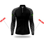 Camisa de Pesca Black Brasil Proteção UV500 com Zíper