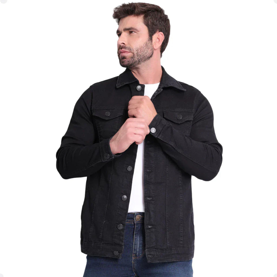 Jaqueta Jeans Sarja Masculina Fit