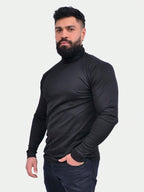Suéter Masculino Canelada Ribana Gola Alta