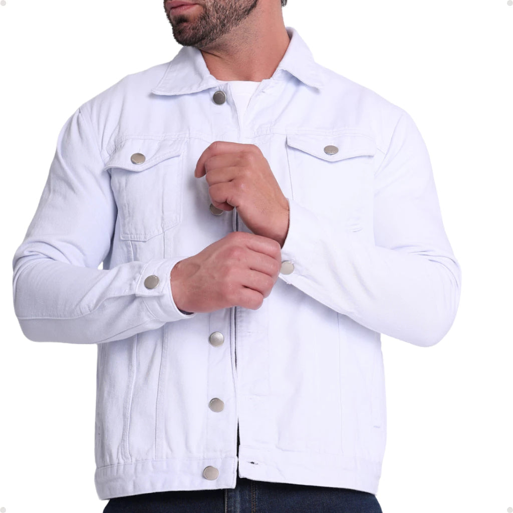 Jaqueta Jeans Sarja Masculina Fit