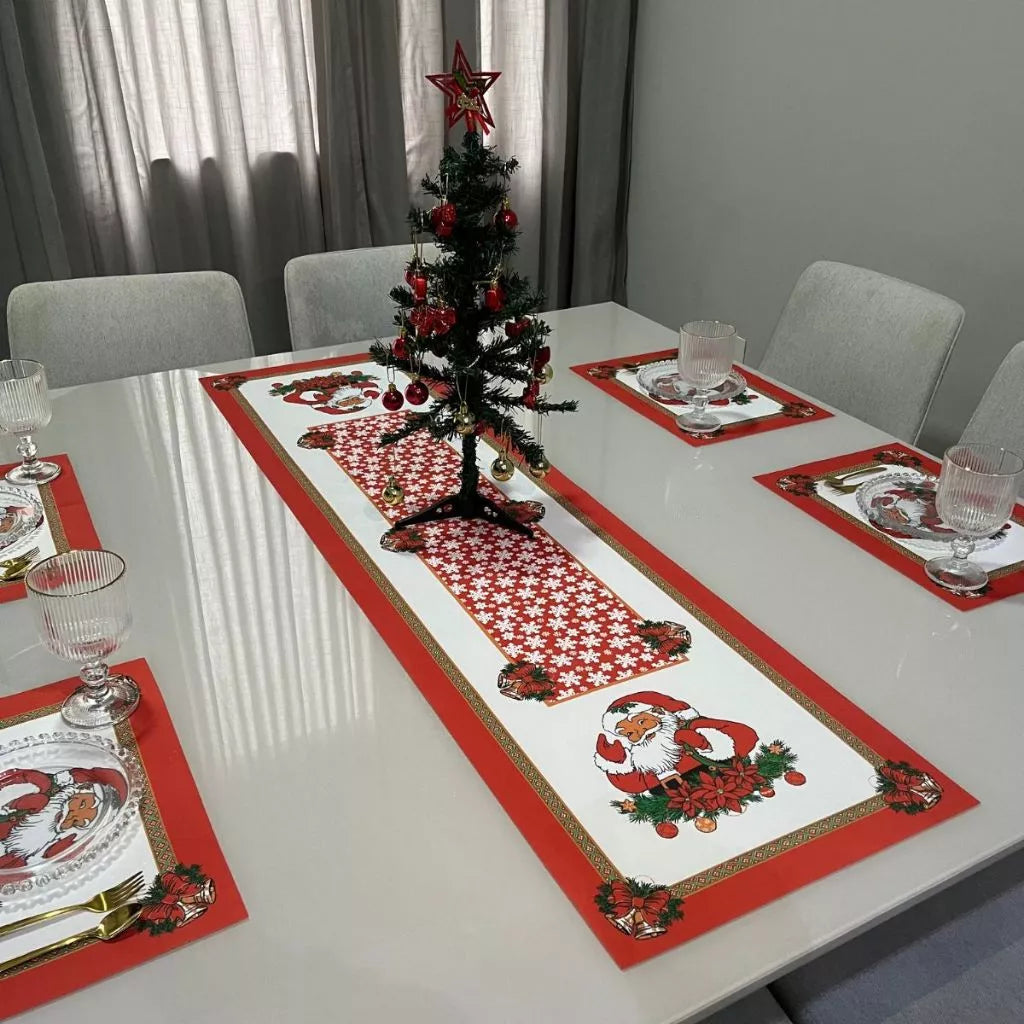 (COMPRE 5 E LEVE 6) Kit de Mesa Natalina Estilo Americano de Luxo