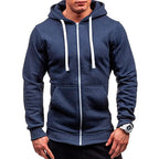 Jaqueta Moletom Masculina com Capuz e Zíper