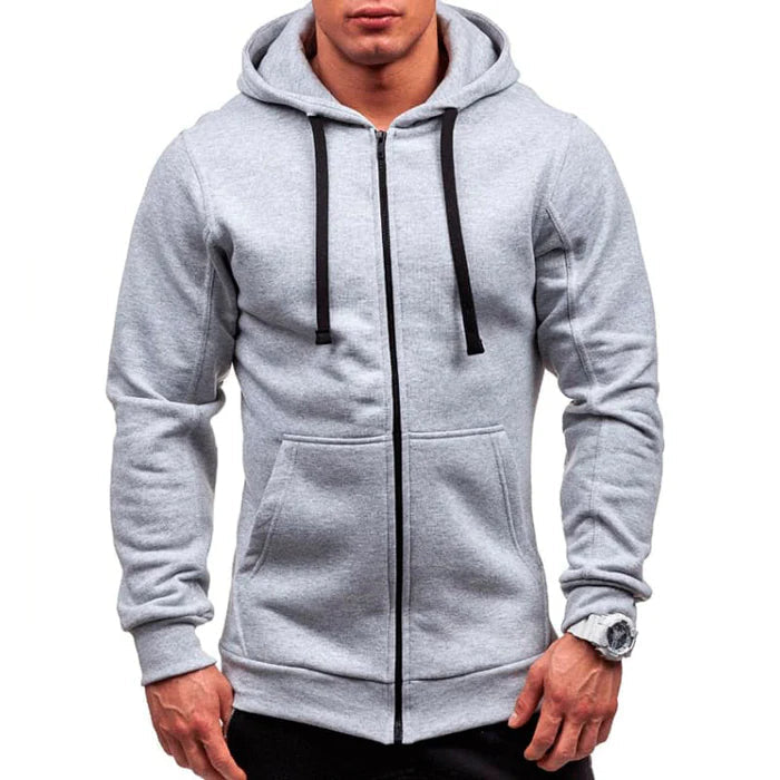 Jaqueta Moletom Masculina com Capuz e Zíper