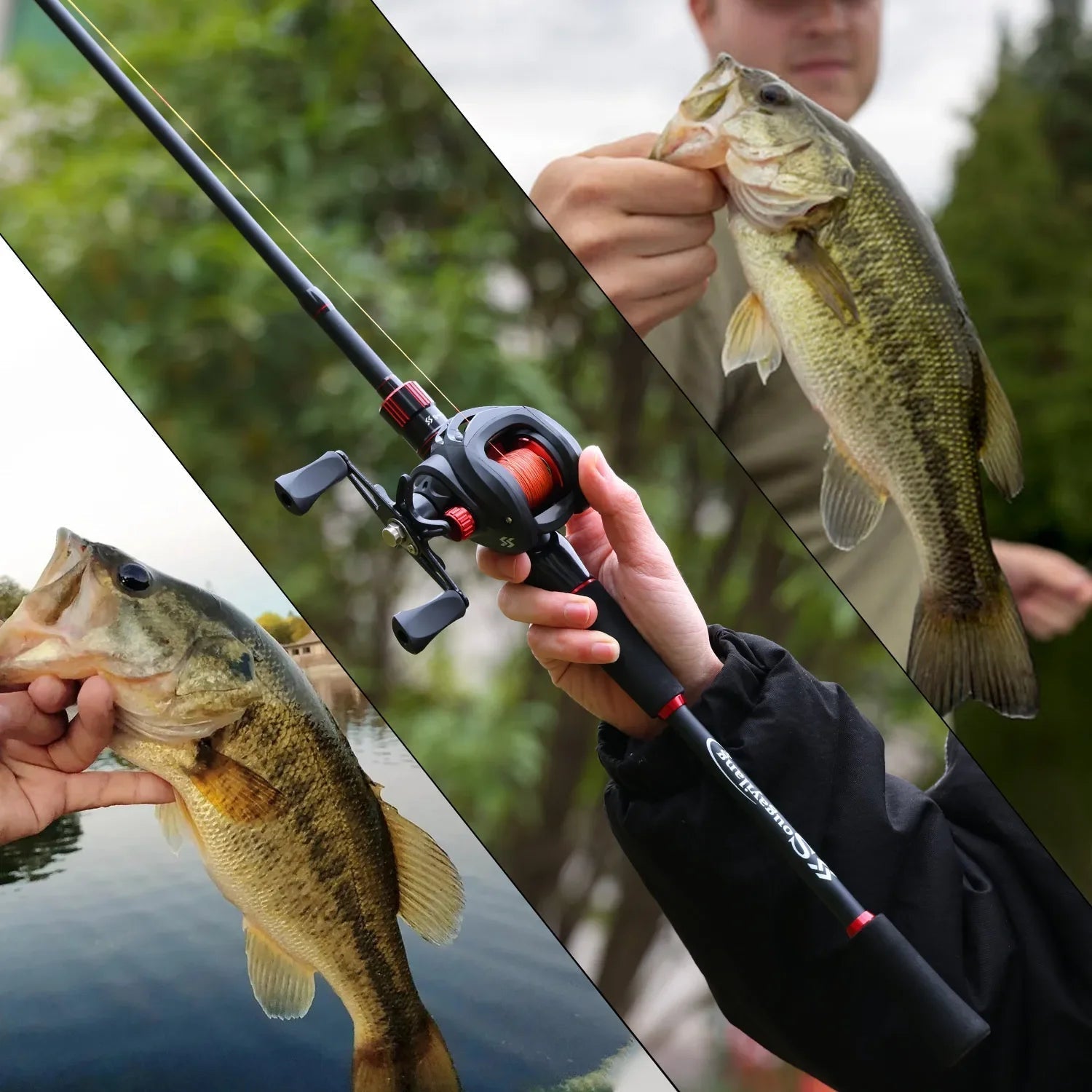 Kit de Pesca Profissional: Carretilha RedMax 10KG Drag + Vara de Carbono + Brinde Exclusivo [OFERTA EXCLUSIVA NATAL]