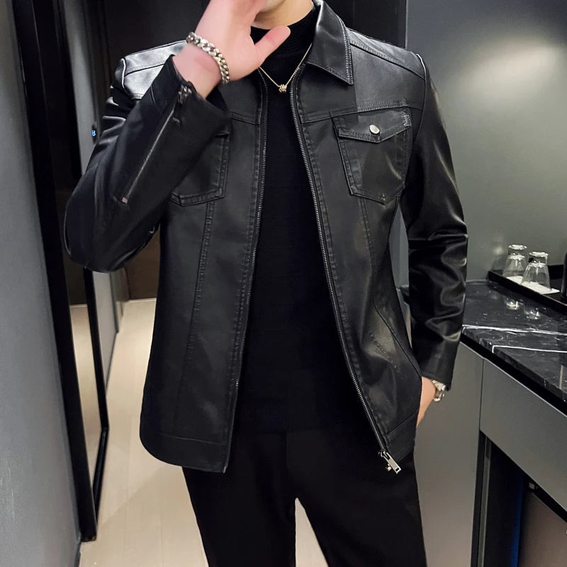 Jaqueta Masculina de Couro LeatherStorm 2025