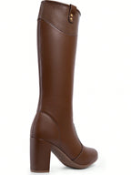 Bota Feminina de Couro  Cano Alto