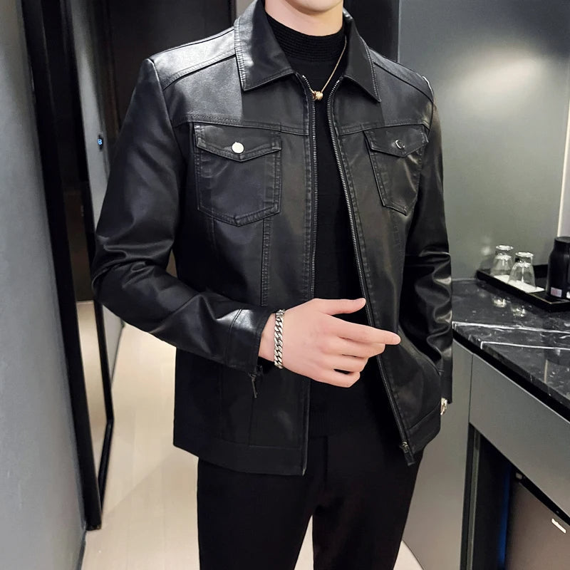 Jaqueta Masculina de Couro LeatherStorm 2025
