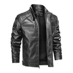 Jaqueta De Couro Masculina Slim Resistente