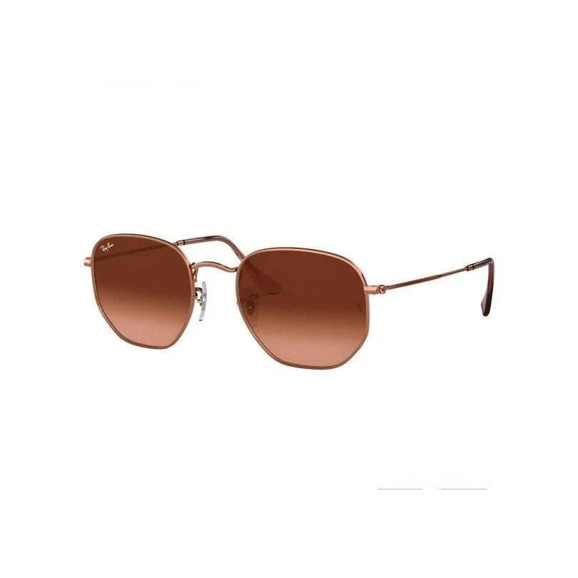 Óculos de Sol Hexagonal Unissex com Proteção UV 400 + Case em Couro Sintético