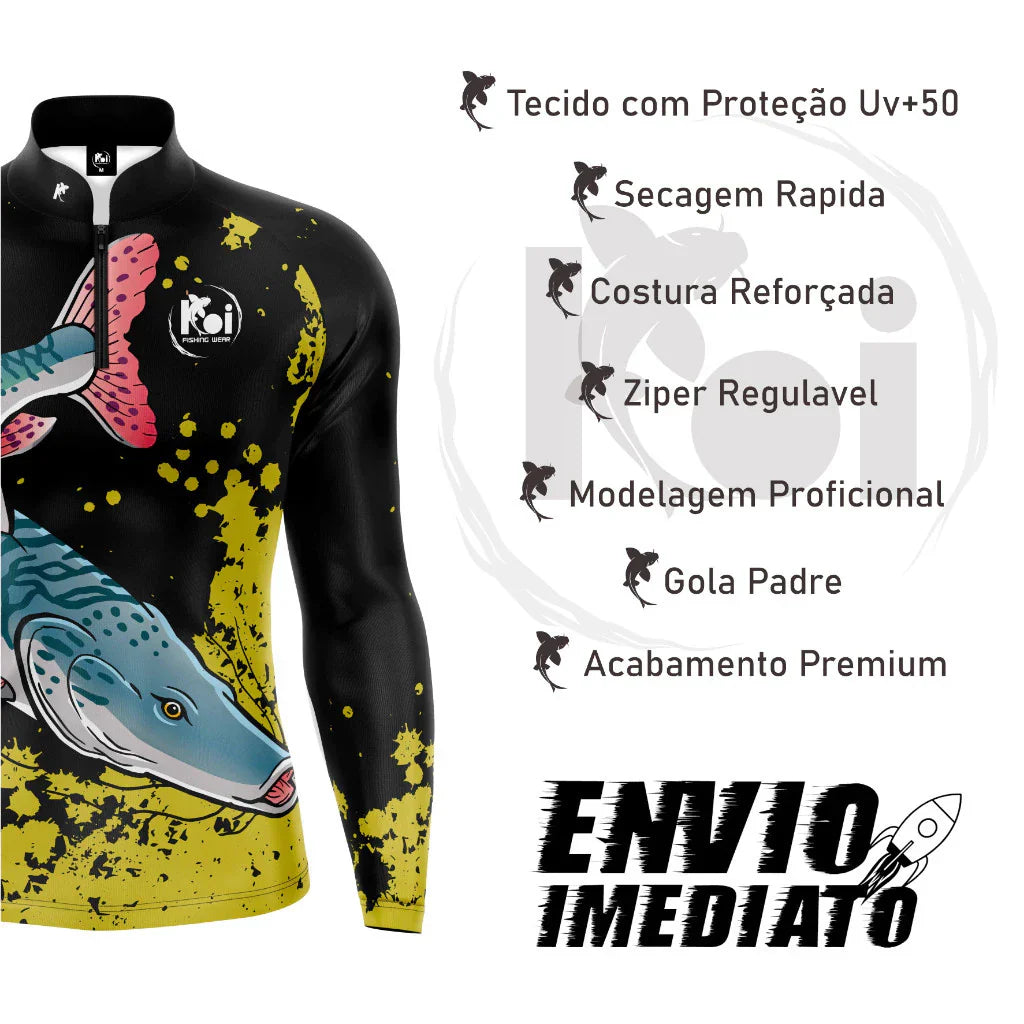 Kit 2 Camisetas Pesca Tucunaré e Tambaqui Proteção Solar UV500